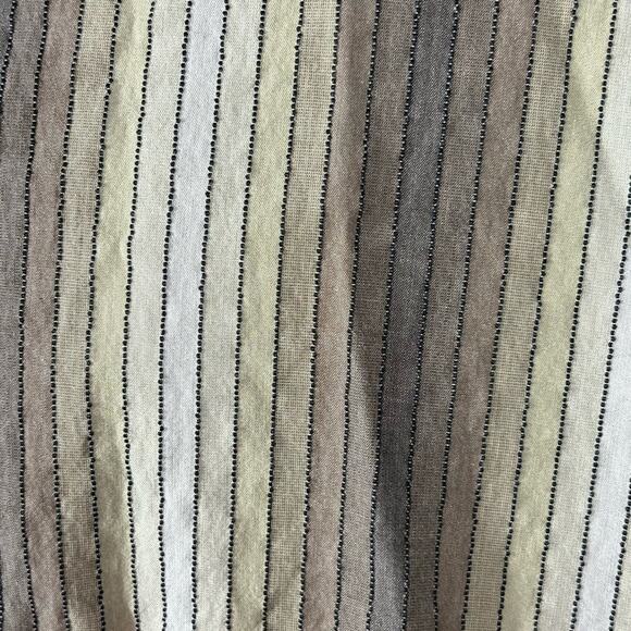 Ben Sherman Textured Button Front Dress Shirt Retro Vibe Brown Stripes Size XL - Picture 8 of 12